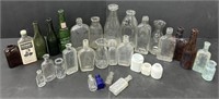 Vintage Glass Bottles Advertising Lot