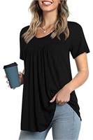 P749  Pleated Hem Tee for Leggings Large