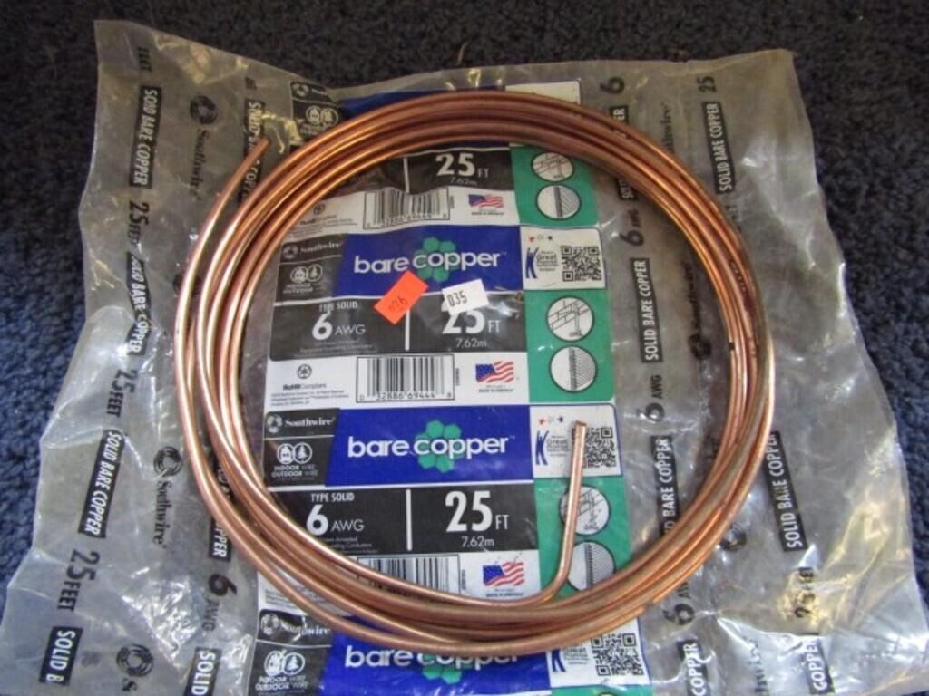 6 AWG SOLID COPPPER WIRE