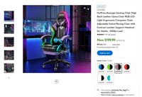 FM4540  Hoffree Gaming Chair with RGB LED Lights