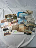 Vintage Boat & Train Postcards Ephemera