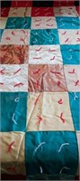 Vintage Satin Patchwork Reversible Quilt Full Size