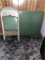 Vintage card table and chairs