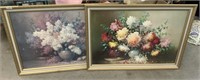 Still Life, Framed floral Art on Board (2)