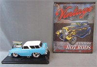 Muscle Machines 55 chevy Bel Air Nomad & Sign