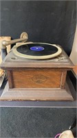 Antique Columbia Gramophone Player With Extra Reco