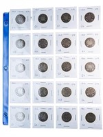 Group of 20 Canada Historical Silver 25 Cent Coins