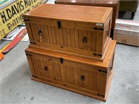 2 x Timber Chests / Blanket Boxes