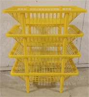 (AB) Plastic 4 Tier Basket Storage Rack