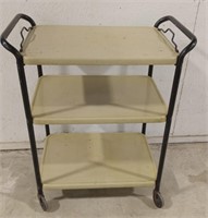 (W) Rolling Metal Cart with Removable Top Tray