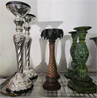 GROUP OF CANDLE STANDS