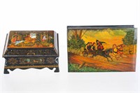 Russian Lacquer Boxes ca Early 20th C