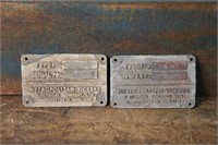 2x Metro Vickers Plaque -0 11x7cm approx.