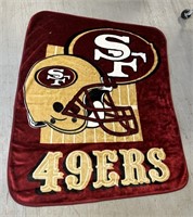 San Francisco 49ers Fleece Throw Blanket