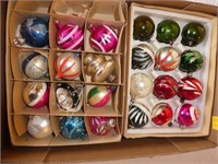 2 Packages of Xmas Glass Ball Ornaments
