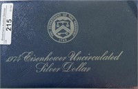 1974S Eisenhower Silver Dollar Blue Envelope