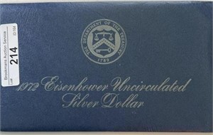 1972S Eisenhower Silver Dollar Blue Envelope