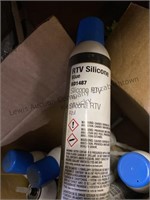 7 containers RTV silicone blue