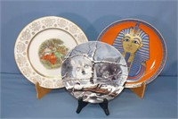 3 Assorted Collector Plates