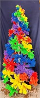 Rainbow 7’ Faux Pine Tree- Birthday Party- Pride-