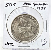 1938 New Rochelle Half Dollar Unc.