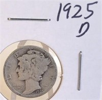 1925 D Mercury Silver Dime