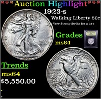 ***Auction Highlight*** 1923-s Walking Liberty Hal