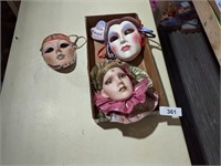 (3) Ceramic Faces