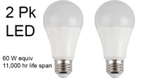 Luminance L7591-3 LED A19 Light Bulb 2-Pack