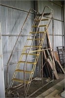 Rolling Warehouse Ladder  10' x 2' x 7'