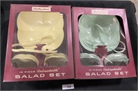 2 10pc Lustro-ware Salad Sets.