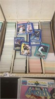 BOX OF ASST SPORTS TRADING CARDS