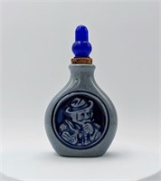 German Blue Stoneware Regensburg Snuff Bottle