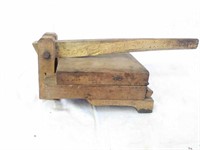 Antique wooden press. Small damage on one leg