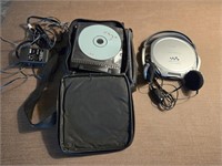 Sony Walkman w/CDs & Case