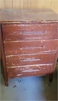 Vintage Wood Four Drawer Dresser
