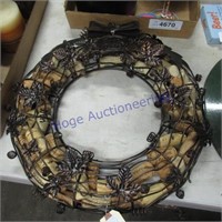 Wreath w/ wine corks, 14W