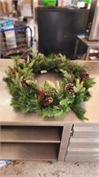 32" MIXED GREENERY WREATH