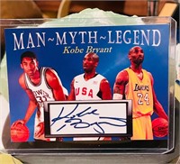 Kobe Bryant Man Myth Ledgend FAC Auto Card