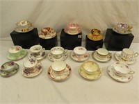 16 China Tea Cups & Saucers