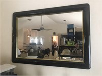 Black & Gold Trimmed Hanging Wall Mirror