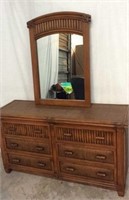 Rattan Dresser & Mirror Set VFA