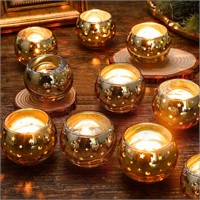 5 Pcs Gold Votive Candle Holder