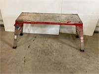 Aluminum step/bench. 37” ’long. 21” high