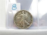 1917 S Walking Liberty Half Dollar 90% Silver