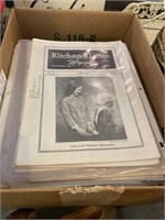 Box of vintage kitchen klatter magazines 1973 and