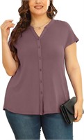 TIANZHU Plus Size Women's Button Shirt