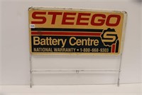 STEEGO BATTERY CENTRE RACK SIGN