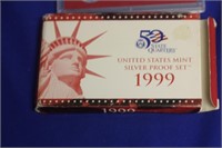 A 1999 US Mint Silver Proof Set