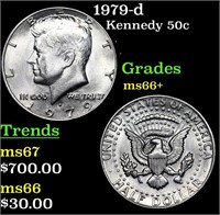 1979-d Kennedy Half Dollar 50c Grades GEM++ Unc